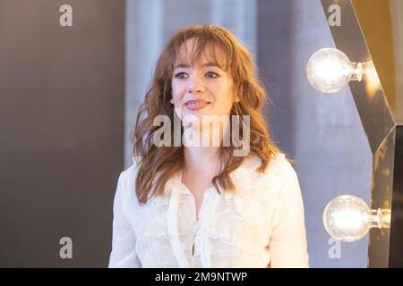 Italia, Italia. 18th Jan, 2023. L'attrice Sara Lazzaro partecipa alla serie televisiva "Call my Agent - Italy" allo Space Cinema moderno di Roma (Photo by Matteo Nardone/Pacific Press) Credit: Pacific Press Media Production Corp./Alamy Live News Foto Stock