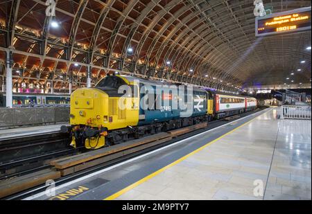 Classe 37 37418 alla Paddington Station London Branch Line Society Foto Stock