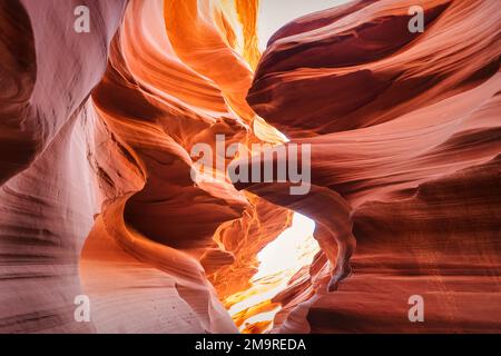 Abbassare Antelope Canyon, Pagina, Arizona, Stati Uniti d'America Foto Stock
