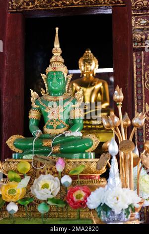 Il Buddha di Giada a Wat Phra Kaeo. Foto Stock