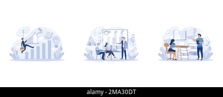 Aiuto nello sviluppo professionale. Programma di formazione qualificato per i dipendenti. Apprendimento per lo sviluppo e la crescita del software. Gestione agile dei progetti DevOps t Illustrazione Vettoriale