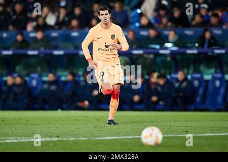 Alvaro Morata (Atletico de Madrid, n. 19) in azione Foto Stock