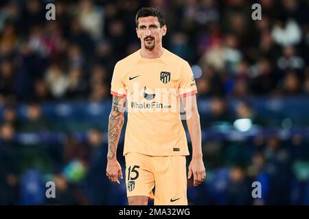 Stefan Savic (Atletico de Madrid, n. 15) in azione Foto Stock