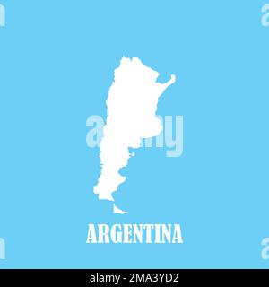 Logo mappa Argentina. modello simbolo illustrazione vettore. Illustrazione Vettoriale