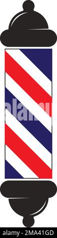 icona barbiere. disegno del logo di illustrazione vettoriale Illustrazione Vettoriale