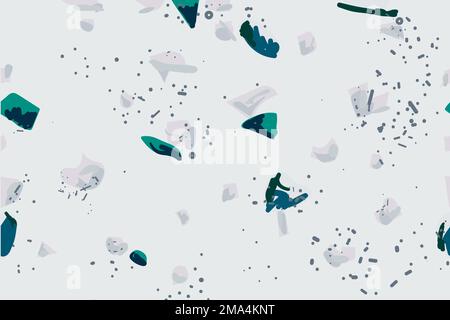 Chiaro blu terrazzo astratto vettore sfondo modello senza giunture Illustrazione Vettoriale