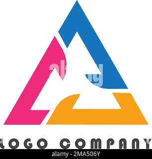 il logo triangle è adatto per aziende, fondazioni e comunità Illustrazione Vettoriale