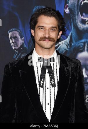 Tyler Posey arriva alla premiere di Los Angeles di Paramount+'s "Teen Wolf: The Movie" tenutasi presso l'Harmony Gold Theater di Hollywood, CA il 18 gennaio 2023. © Janet Gough / AFF-USA.COM Foto Stock