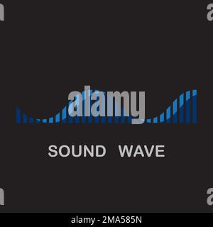 sfondo del logo sound wave, modello di illustrazione vettoriale. Illustrazione Vettoriale