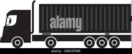 modello di illustrazione vettoriale icona carrello contenitore Illustrazione Vettoriale