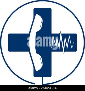 modello di disegno di illustrazione vettoriale del logo di consultazione sulla salute Illustrazione Vettoriale