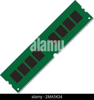 Icona RAM del computer. disegno del simbolo di illustrazione vettoriale Illustrazione Vettoriale
