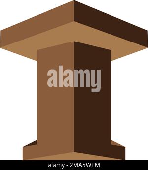 Modello logo pilastro. Disegno dell'illustrazione del vettore di colonna Illustrazione Vettoriale