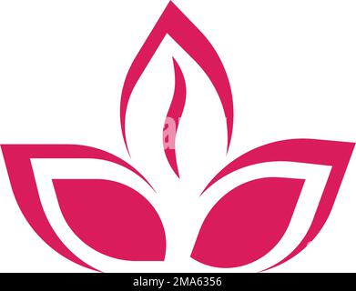 Beauty Lotus Logo Template Stylized lotus fiore icona sfondo vettoriale Illustrazione Vettoriale