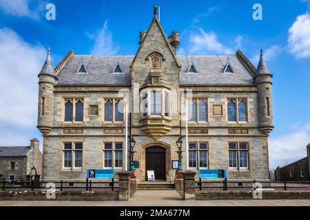 Il municipio vittoriano, Lerwick, Shetland Islands, Scozia, Regno Unito Foto Stock