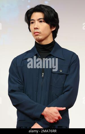 Keno Kaku ha fatto una apparizione a sorpresa all'evento di uscita per il film di animazione Kin no Kuni Mizu no Kuni' il 18 gennaio 2023, a Tokyo, Giappone. Credit: AFLO/Alamy Live News Foto Stock