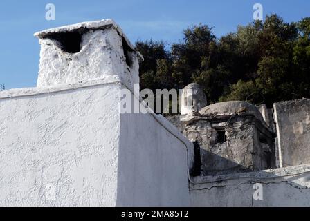 Grecia, Dodecaneso, isola di Rodi, villaggio tradizionale Platanias Foto Stock