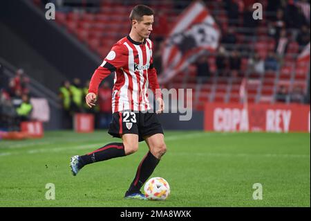 Ander Herrera del Club Athletic durante la partita della Copa del Rey tra Athletic Club e RCD Espanyol allo stadio di San Mames il 18 gennaio 2023, a Bilbao, Foto Stock