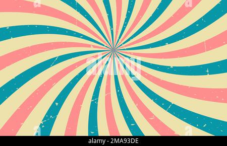 Sfondo vintage rosa e blu con linee Illustrazione Vettoriale