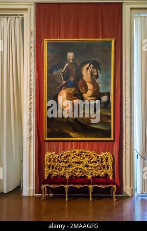 L'interno del Palazzo di Venaria (Reggia di Venaria reale), ex residenza reale situata a Venaria reale, vicino Torino, Piemonte, Italia Foto Stock