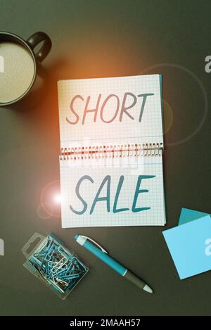 Scrittura visualizzazione testo breve vendita. Business Concept Home che viene offerto a un prezzo inferiore all'importo dovuto Foto Stock
