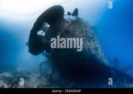 SS Thistlegorm era una nave a vapore da carico britannica che è stata costruita nell'Inghilterra nord-orientale in 1940 ed affondata dall'aereo tedesco del bombardiere nel Mar Rosso in 1941 Foto Stock