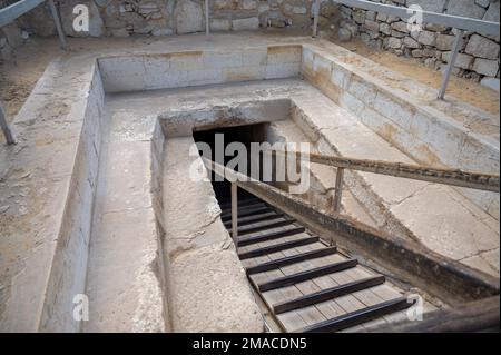 Ingresso alla piramide di Teti, Saqqara, Egitto Foto Stock
