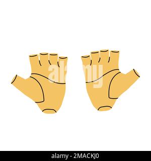 icona dei guanti sportivi. Illustrazione del vettore piatto isolata su sfondo bianco Illustrazione Vettoriale