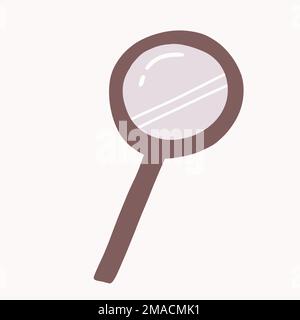 lente di ingrandimento. Illustrazione vettoriale in stile disegno a mano Illustrazione Vettoriale
