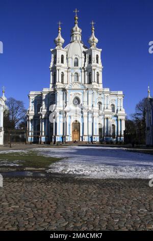 Cathédrale de la Résurrection (Smolny). Saint-Pétersbourg. Russie. / Cattedrale della Resurrezione (Smolny). San Pietroburgo. Russia. Foto Stock