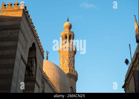 Complesso Qalawun, Khan al Khalili, Cairo, Egitto Foto Stock
