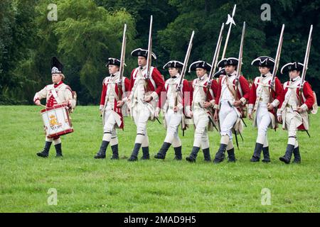 47th Regiment of Foot - periodo della guerra d'indipendenza americana Foto Stock
