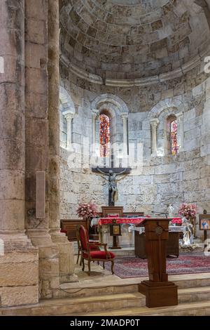 All'interno della chiesa di Santa crociata John-Mark a Byblos, Libano Foto Stock