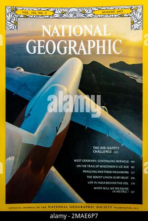 Copertina della rivista National Geographic agosto 1977 Foto Stock