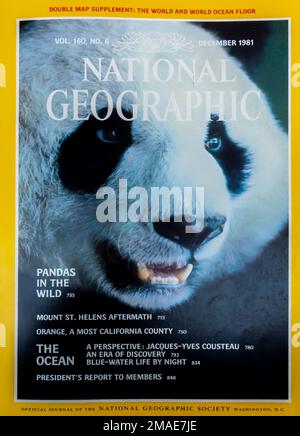 Copertina della rivista National Geographic dicembre 1981 Foto Stock