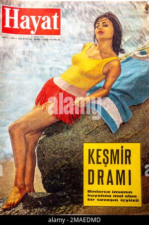 Hayat copertina rivista turca 1965 Foto Stock