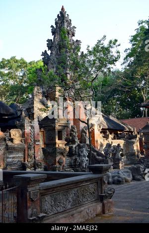 Padangtegal Grande Tempio della morte, pura Dalem Agung Padangtegal, Ubud Monkey Forest, Mandala Suci Wenara Wana, Ubud, Gianyar regency, Bali, Indonesia Foto Stock