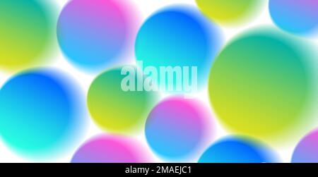 Bolle sfocate colorate che creano una texture uniforme su sfondo bianco, motivo astratto Illustrazione Vettoriale
