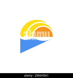 Icona di illustrazione Sun Vector Logo Template design.EPS 10 Illustrazione Vettoriale