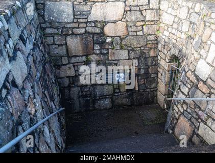 Ingresso al Museo della miniera di Geevor Tin in Cornovaglia, regno unito Foto Stock