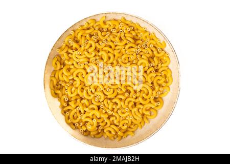 Pasta in un piatto di gres Foto Stock
