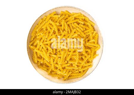 Pasta in un piatto di gres Foto Stock