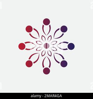 modello di elemento logo mandala, adatto per loghi spa, yoga, meditazione e spiritualità in formato vettoriale eps. Illustrazione Vettoriale