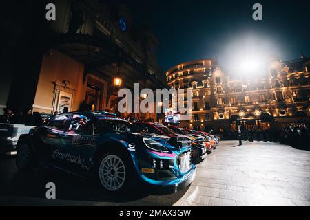 Foto di gruppo WRC, atmosfera durante la Rallye Automobile Monte Carlo 2023, 1st° round del WRC World Rally Car Championship 2023, dal 19 al 22 gennaio 2023 a Monte Carlo, Monaco - Foto: Thomas Fenetre/DPPI/LiveMedia Foto Stock