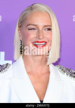 Los Angeles, Stati Uniti. 19th Jan, 2023. Katherine LaNasa arriva al Red Carpet Event per la stagione tre prima di Apple Original Drama Series Truth si terrà presso il Pacific Design Center di Los Angeles, CA Giovedi, 19 gennaio 2023 . (Foto di Juan Pablo Rico/Sipa USA) Credit: Sipa USA/Alamy Live News Foto Stock