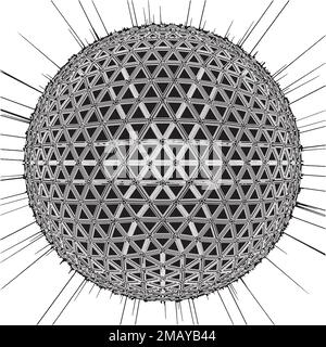 Vettore astratto Urban City Globe Illustrazione Vettoriale