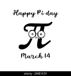 Felice giornata internazionale di matematica vettore sfondo illustrazione. Banner World Pi Day Illustrazione Vettoriale