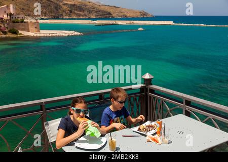 italia, sicilia, castellamare del golfo Foto Stock