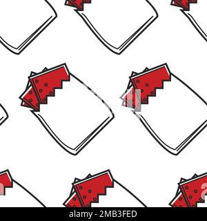 Spuntino Singapore in confezione di carta senza cuciture Illustrazione Vettoriale