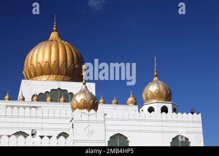 Architettura, tempio indiano, Montreal, Provincia del Quebec, Canada Foto Stock